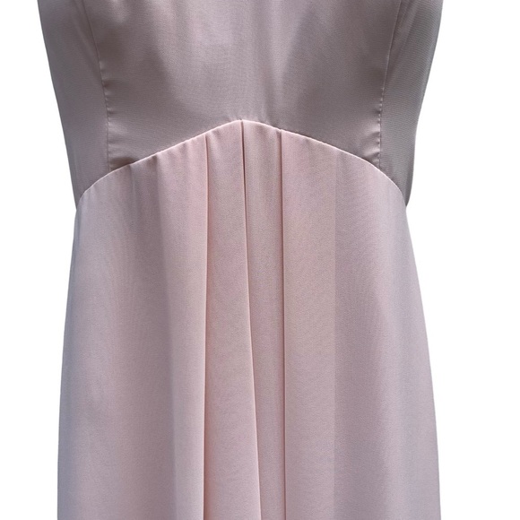 Azazie Sarah Halter Dress in Pearl Pink Size 10 - Picture 3 of 16